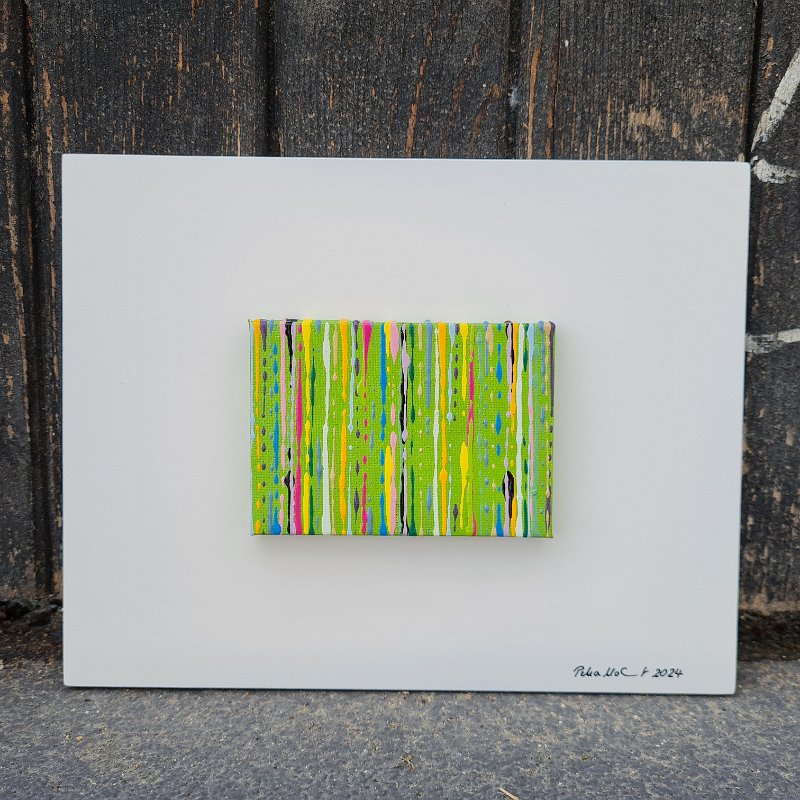 Coloured lines 20 2024, 18x23, Acryl-Lack auf LW, € 89 SOLD